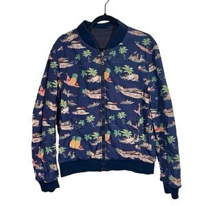 Dolce & Gabbana Reversible Hawaiian Luau Lightweight Bomber Jacket Sz:54IT/XXL